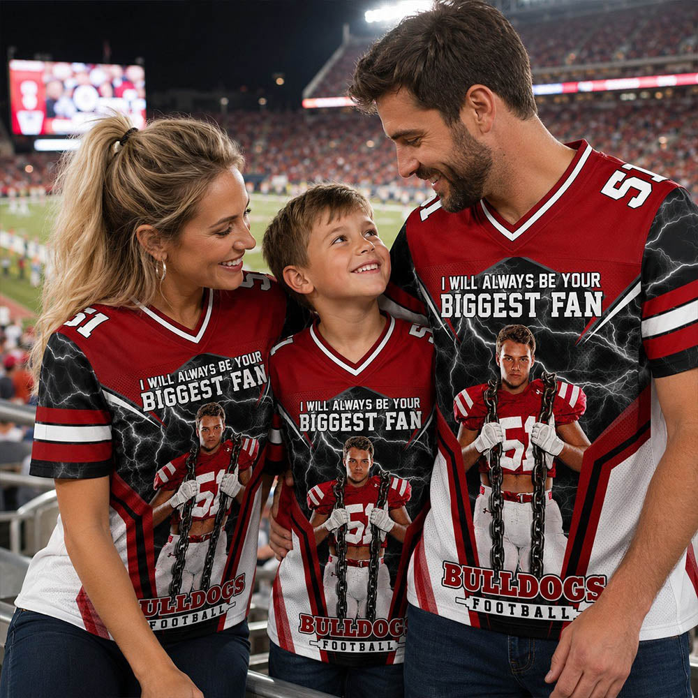 I Will Always Be Your Biggest Fan Personalized All Over Print Football Jersey For Football Mom Grandma Sport Family H2511