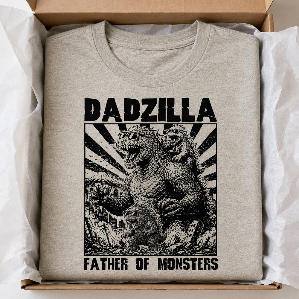 Personalized Dadzilla T-Shirt Father Day Gifts for Dad Funny Papa Tshirt Cool Daddy Dinosaur Tee