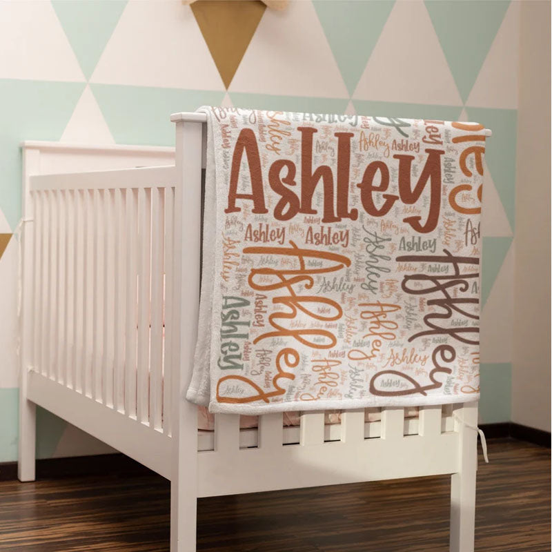 Personalized Blanket for Kids, Baby - Custom Fleece Nursery Blanket for Newborn, Kids, Swaddle