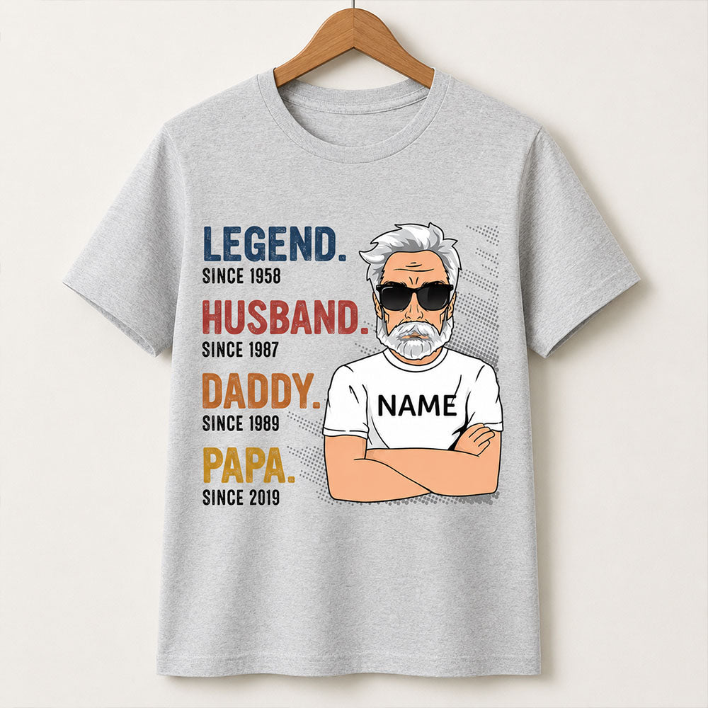The Legend Husband Daddy Papa Custom Shirt Gift For Grandpa