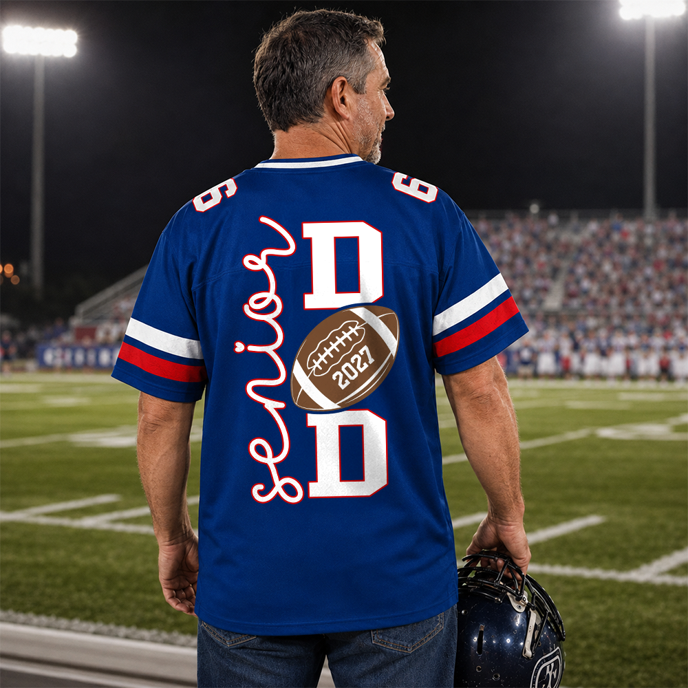 Custom Senior Mom 2027 Football Photo Shirt, Football Mom Shirt L0411