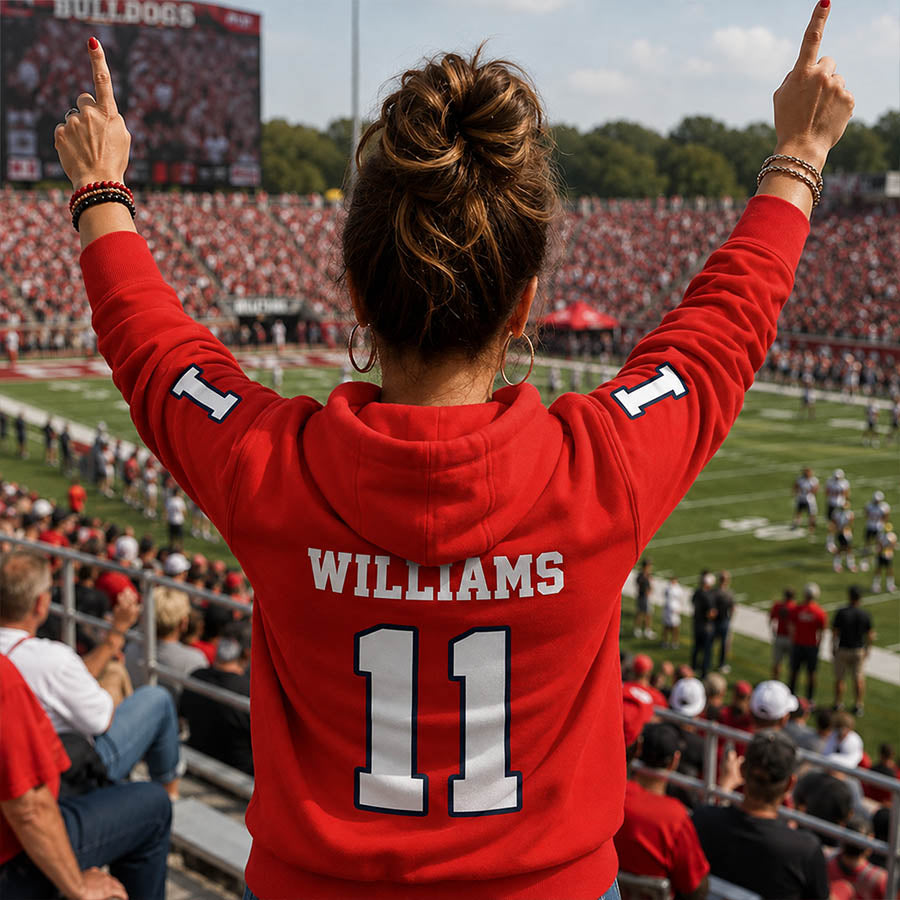 Personalized Football Mom Shirt, Custom Player Photo Name Number, I’ll Always Be Your Biggest Fan Sports Mom Gift, Football Mom, Dad, Family