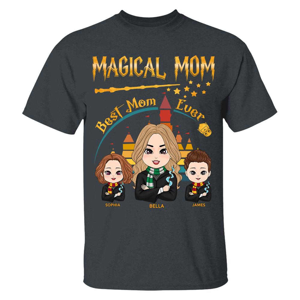 Personalized Wizard Mom Shirt Magical Potter Mom Outfit, Best Mom Ever, Fantastic Mom Gift L0411 Hv01
