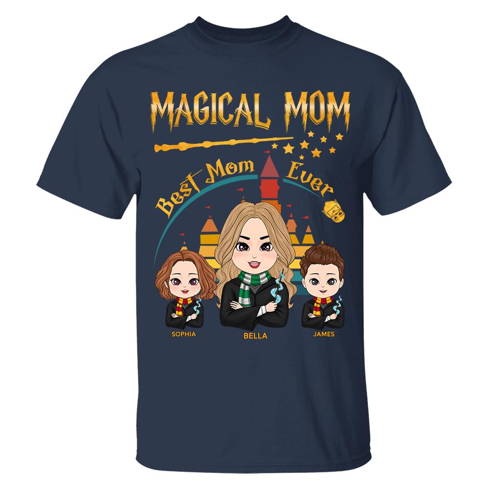 Personalized Wizard Mom Shirt Magical Potter Mom Outfit, Best Mom Ever, Fantastic Mom Gift L0411 Hv01