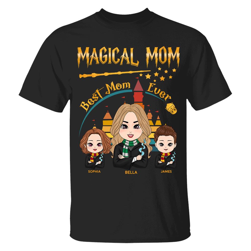 Personalized Wizard Mom Shirt Magical Potter Mom Outfit, Best Mom Ever, Fantastic Mom Gift L0411 Hv01