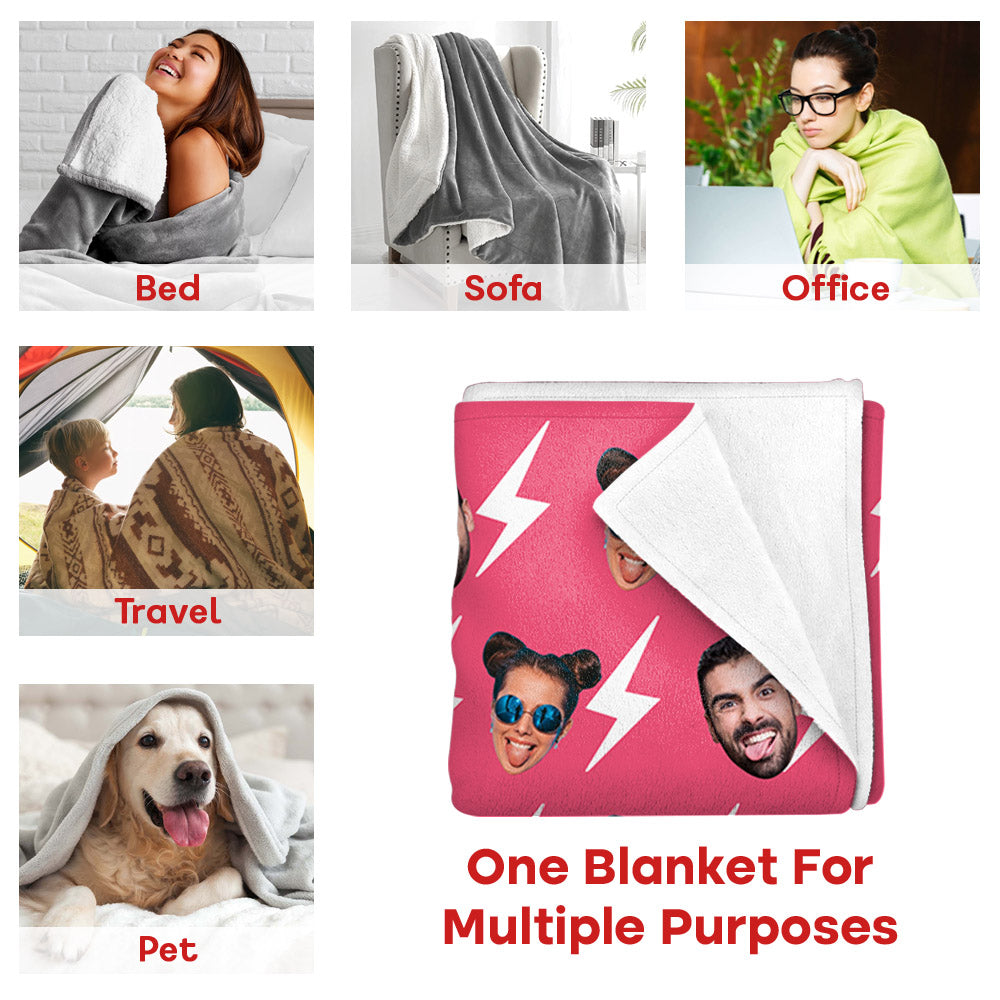Upload Your Photo Blanket For Family - Custom Photo Couple Blanket Tu20