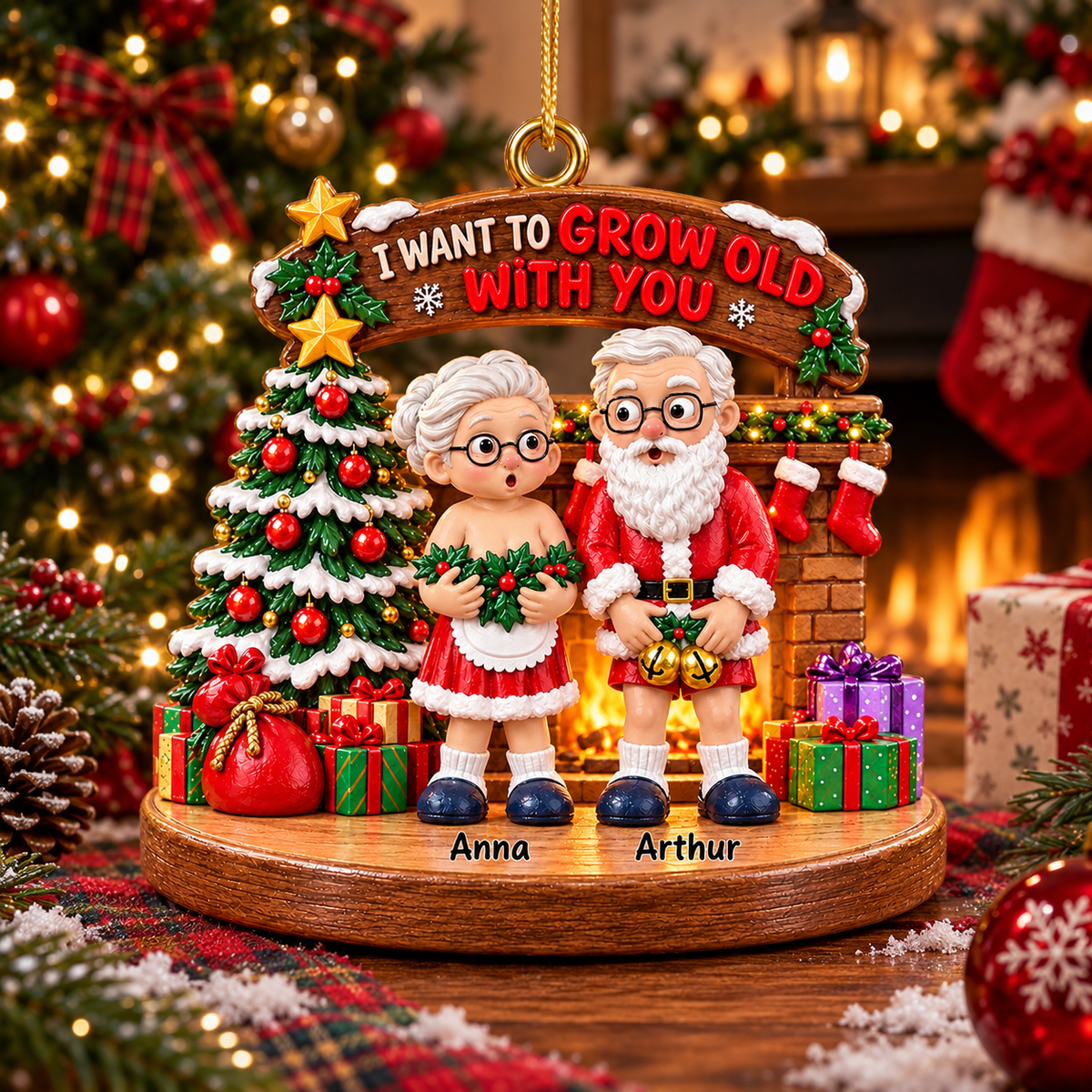 I Want To Grow Old With You - Personalized Couple Ornament New VH01