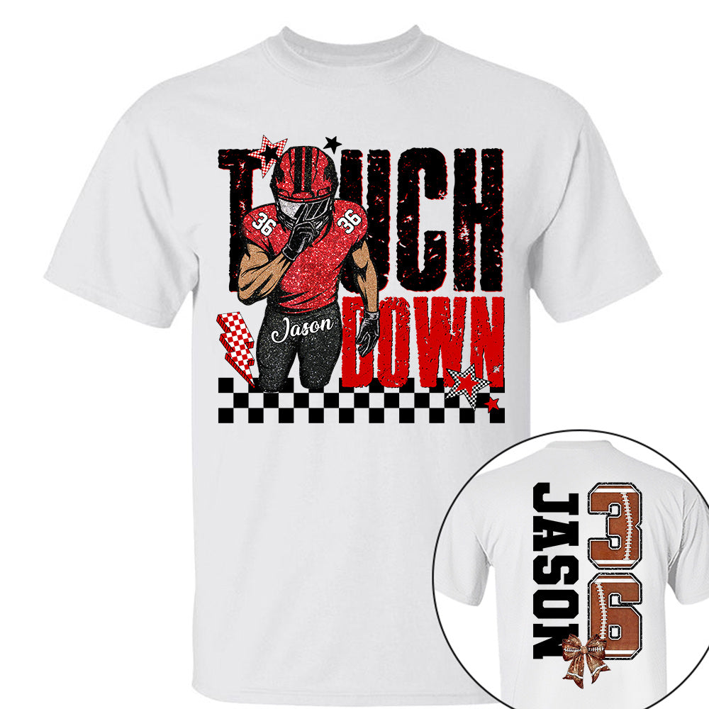 Personalized Touchdown - Football Mom Tshirt Custom Gift For Football Family L0411