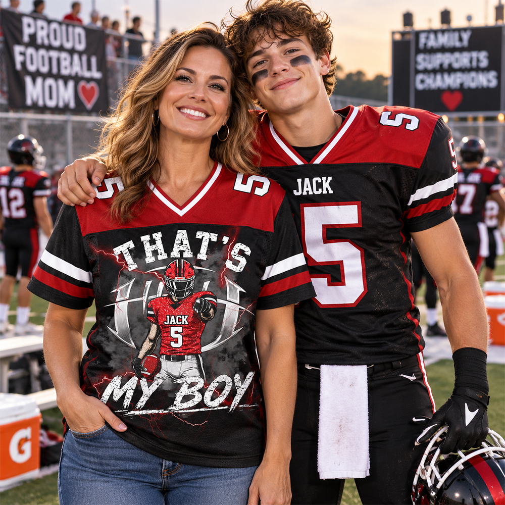 Personalized That’s My Boys ,Custom Player Name Number Game Day Mom Jersey, Football Mom Gift Na02 Hv01