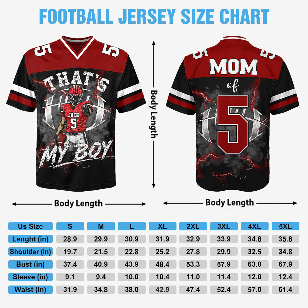 Personalized That’s My Boys ,Custom Player Name Number Game Day Mom Jersey, Football Mom Gift Na02 Hv01