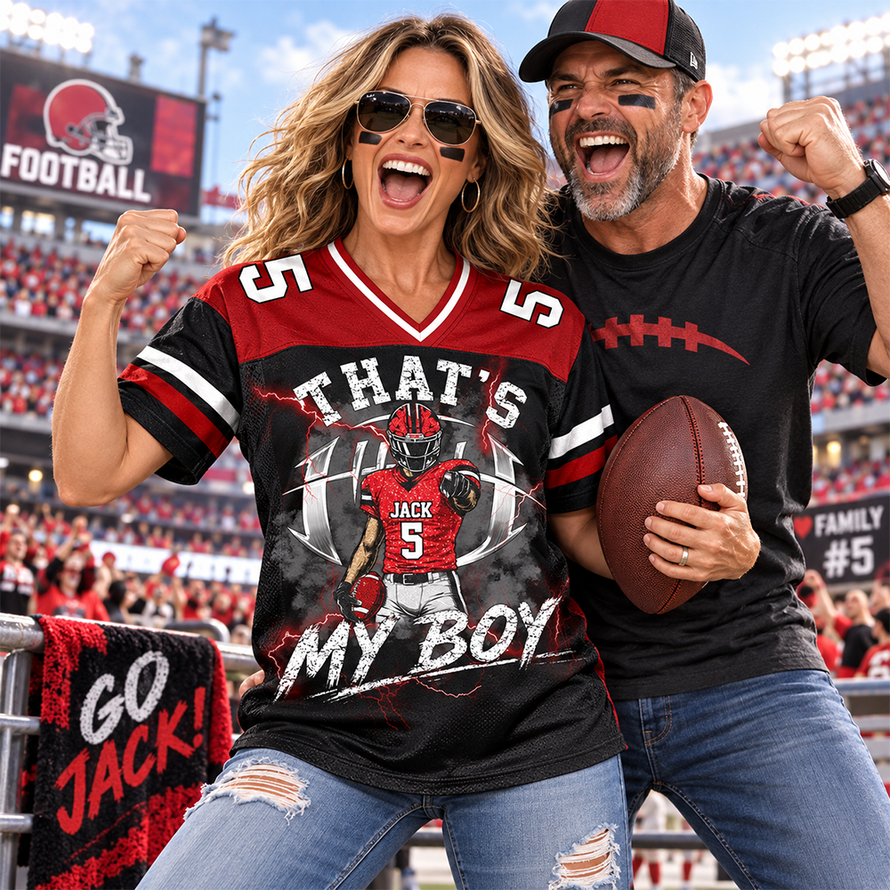 Personalized That’s My Boys ,Custom Player Name Number Game Day Mom Jersey, Football Mom Gift Na02 Hv01