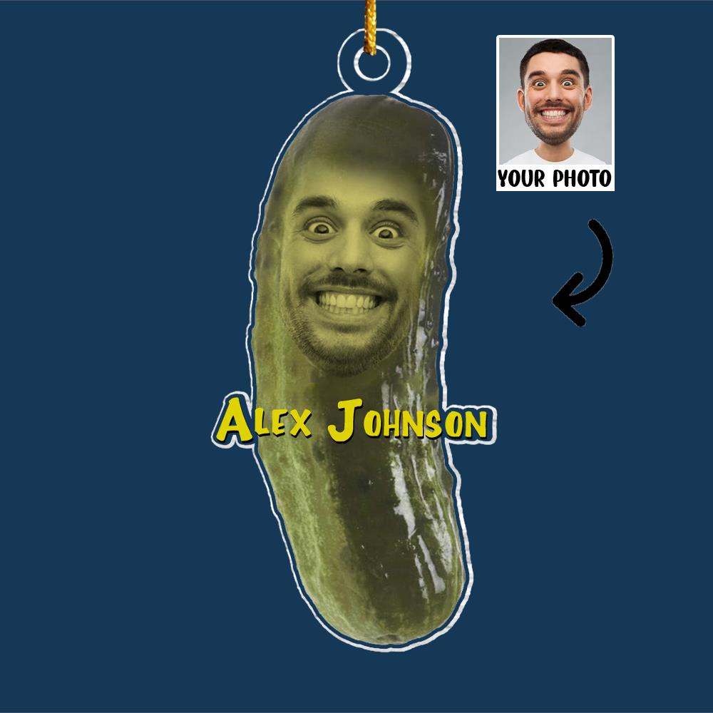 Custom Photo Picolas Cage Christmas Ornament - Personalized Photo Acrylic Ornament