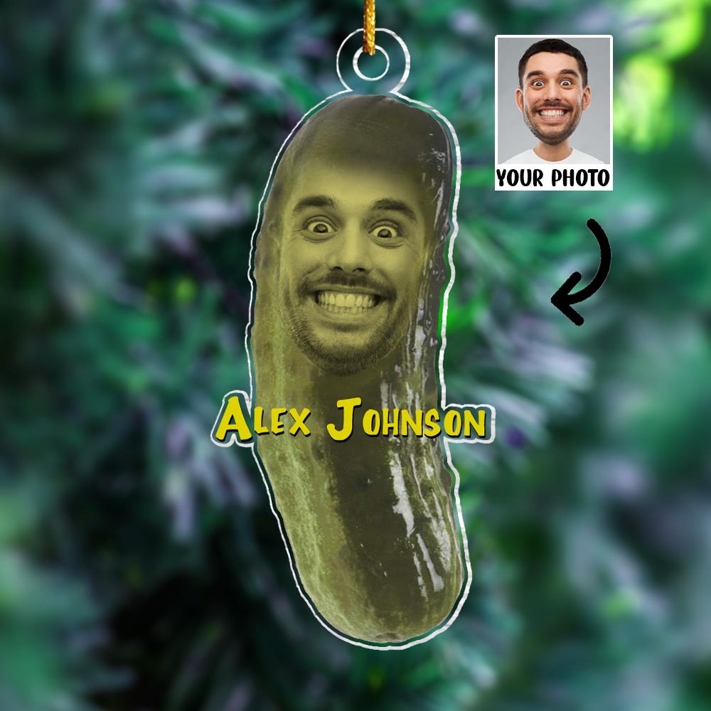 Custom Photo Picolas Cage Christmas Ornament - Personalized Photo Acrylic Ornament