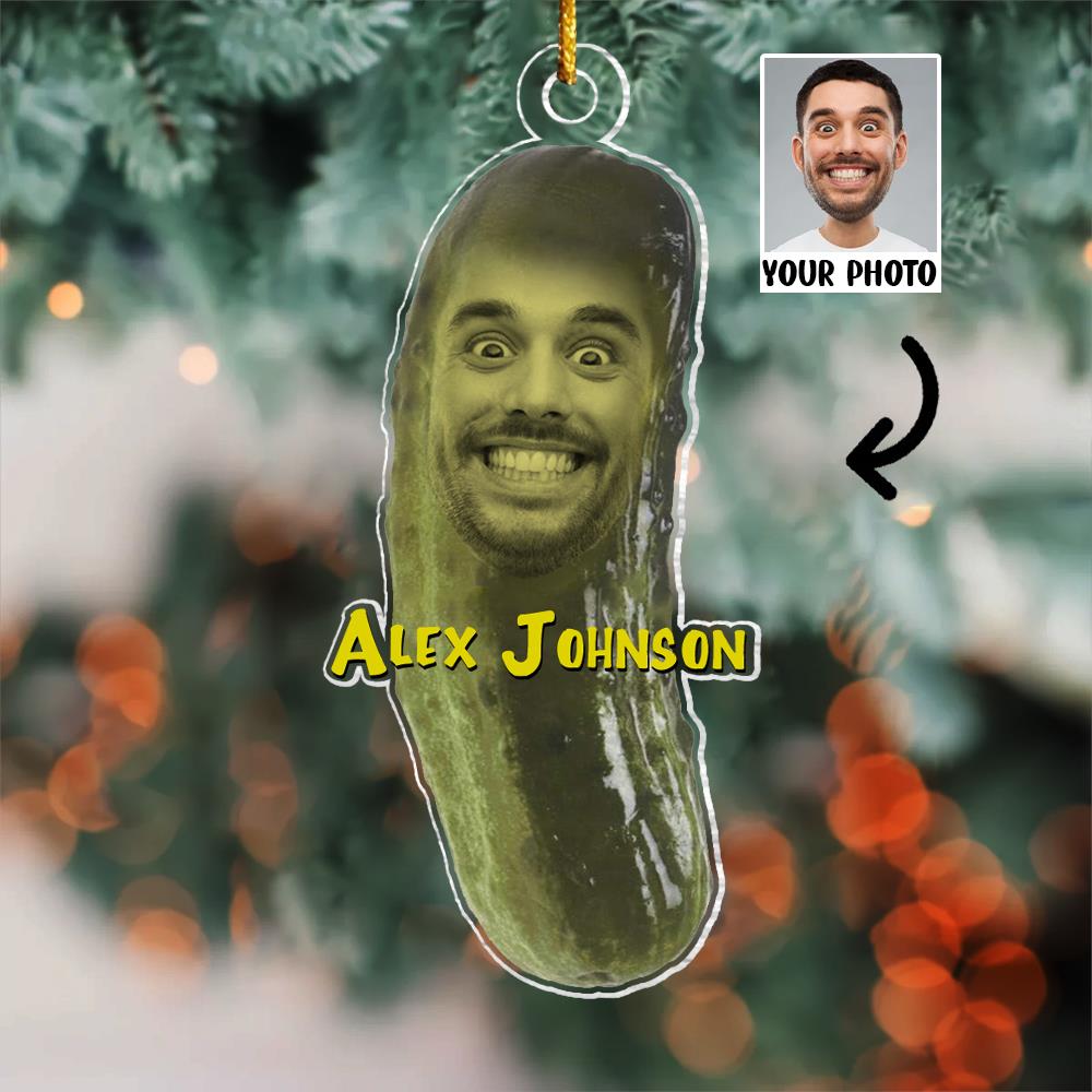 Custom Photo Picolas Cage Christmas Ornament - Personalized Photo Acrylic Ornament