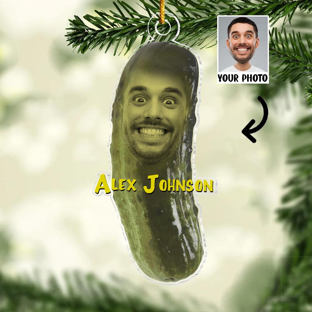 Custom Photo Picolas Cage Christmas Ornament - Personalized Photo Acrylic Ornament