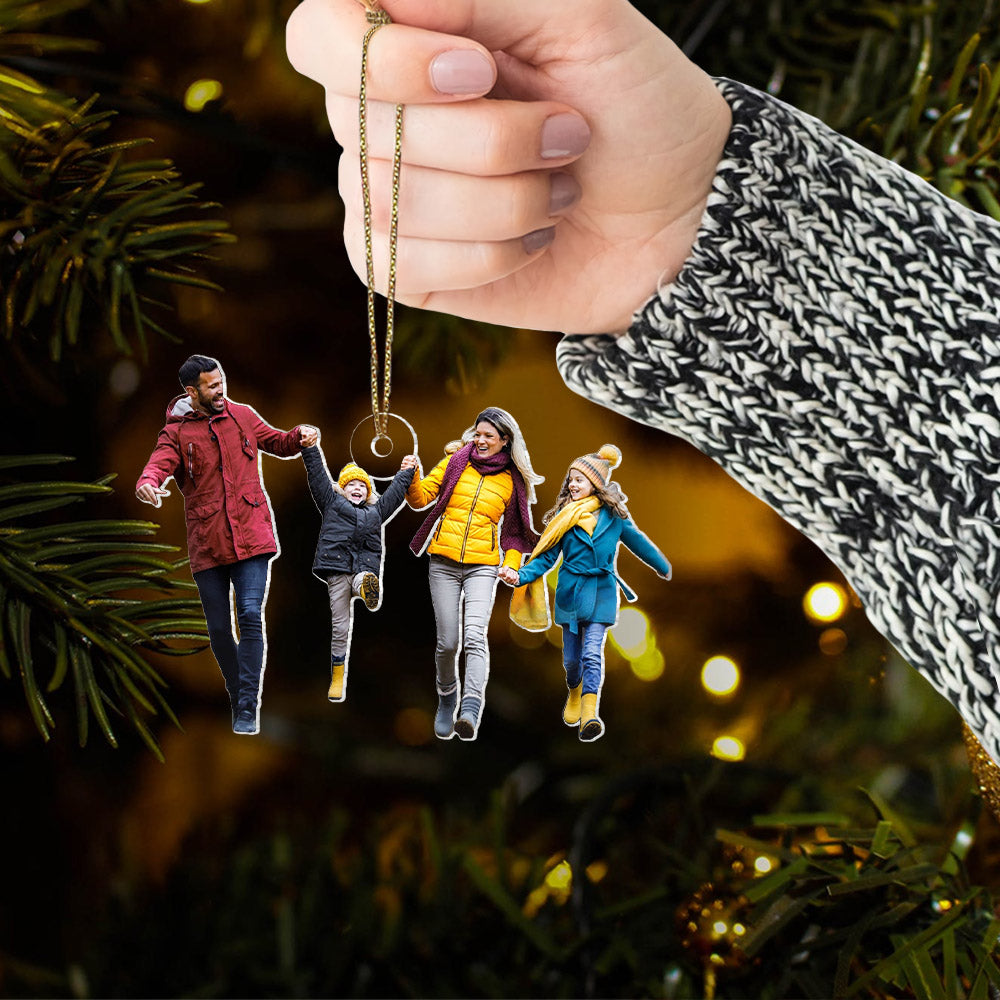 Personalized Photo Ornament Acrylic - Christmas, Birthday Gift For Family Members, Mom, Dad, Brothers Customized Your Photo Ornament