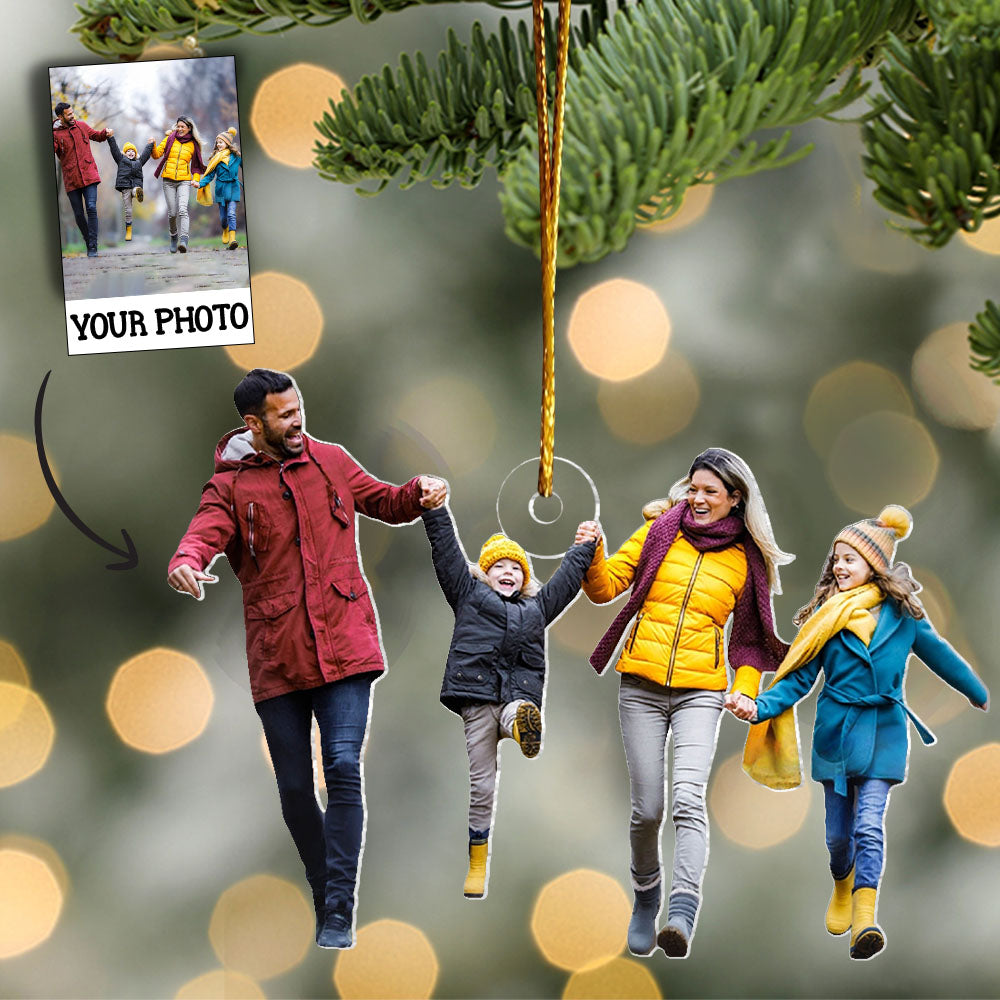 Personalized Photo Ornament Acrylic - Christmas, Birthday Gift For Family Members, Mom, Dad, Brothers Customized Your Photo Ornament