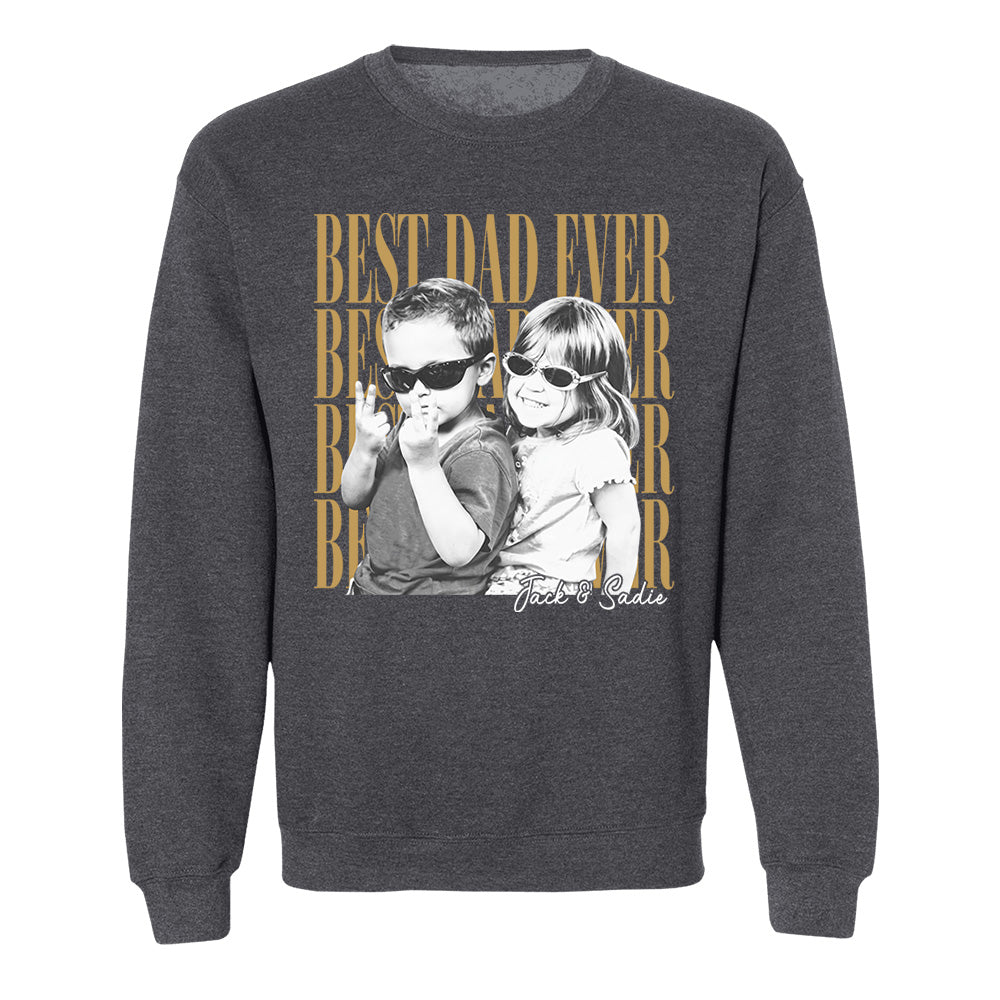 Pullover HoodieCustom Dad Vintage Photo Shirt Personalized Fathers Day Shirt With Kids Photo, Funny Dad Shirt, Best Dad Ever Shirt, New Dad Gift Vh01