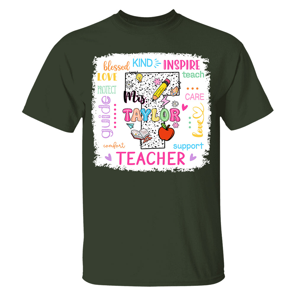 Personalized Teacher Custom Name Shirt, Teacher Appreciation Gift Back To School T1807 Pt99