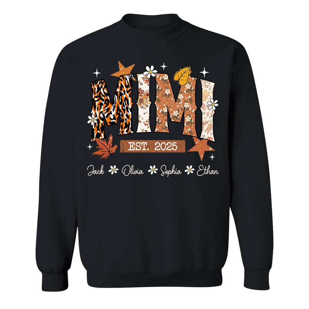 Fall Grandma Shirt - Personalized TShirt Sweatshirt Hoodie For Grandma - Autumn Family Gifts Na04 Do99