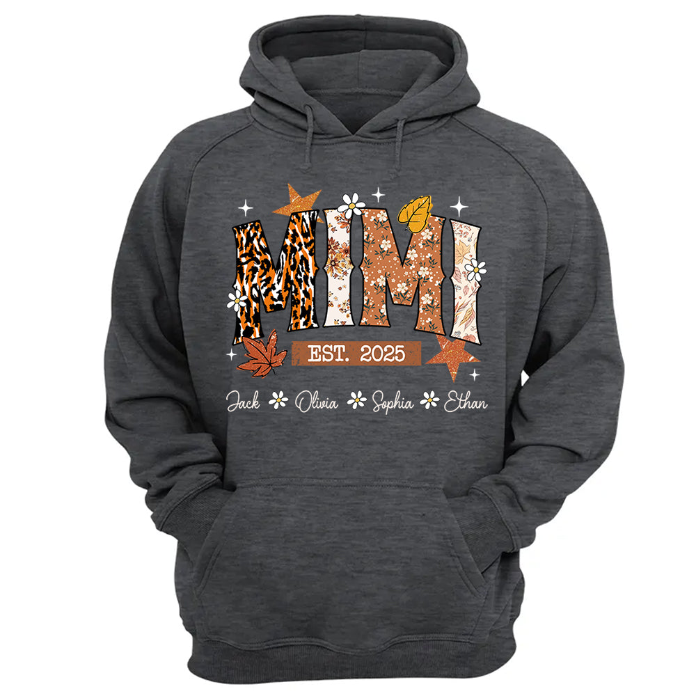 Fall Grandma Shirt - Personalized TShirt Sweatshirt Hoodie For Grandma - Autumn Family Gifts Na04 Do99