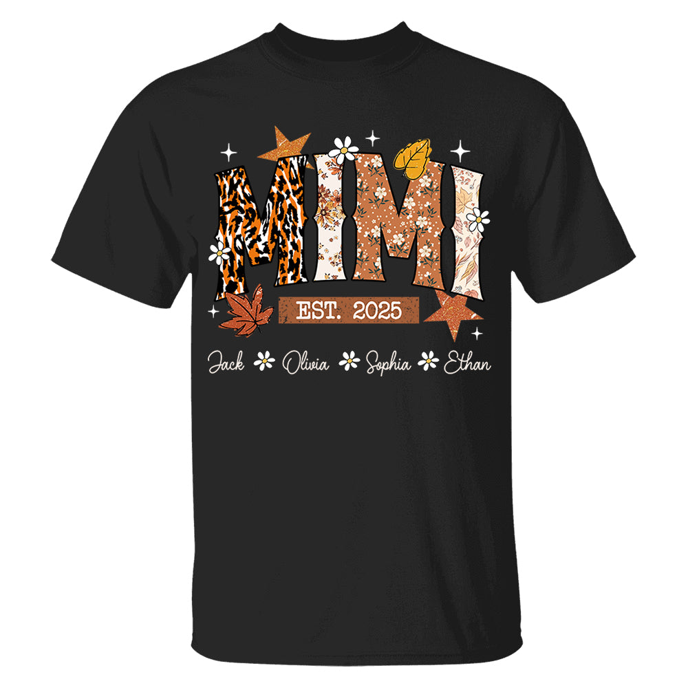 Fall Grandma Shirt - Personalized TShirt Sweatshirt Hoodie For Grandma - Autumn Family Gifts Na04 Do99