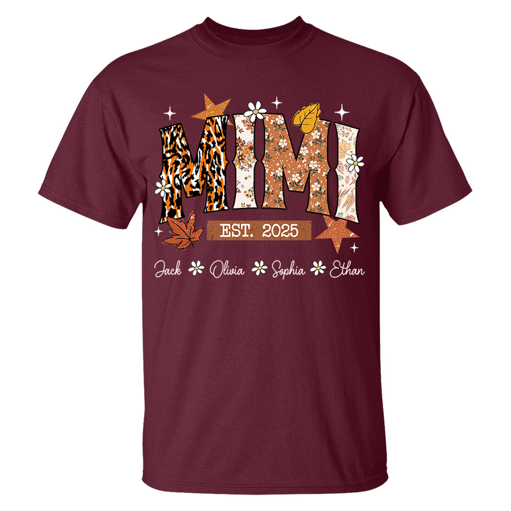Fall Grandma Shirt - Personalized TShirt Sweatshirt Hoodie For Grandma - Autumn Family Gifts Na04 Do99