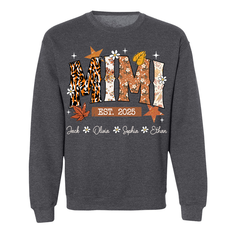 Fall Grandma Shirt - Personalized TShirt Sweatshirt Hoodie For Grandma - Autumn Family Gifts Na04 Do99