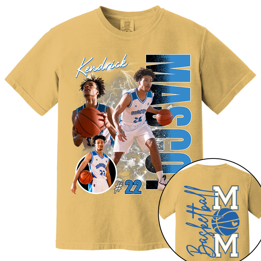 Custom Photo Basketball Player Shirt, Personalized Team Name School Name Bootleg Shirt For Basketball Mom Li29
