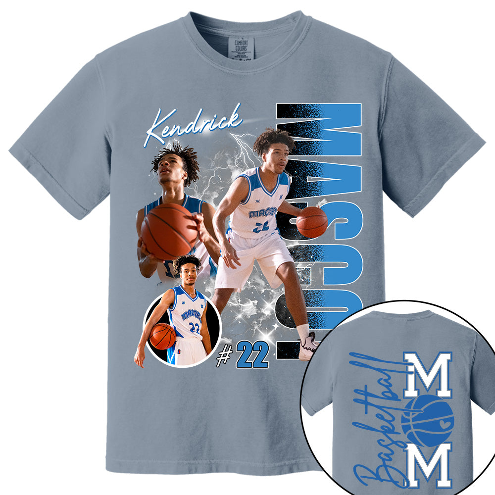 Custom Photo Basketball Player Shirt, Personalized Team Name School Name Bootleg Shirt For Basketball Mom Li29