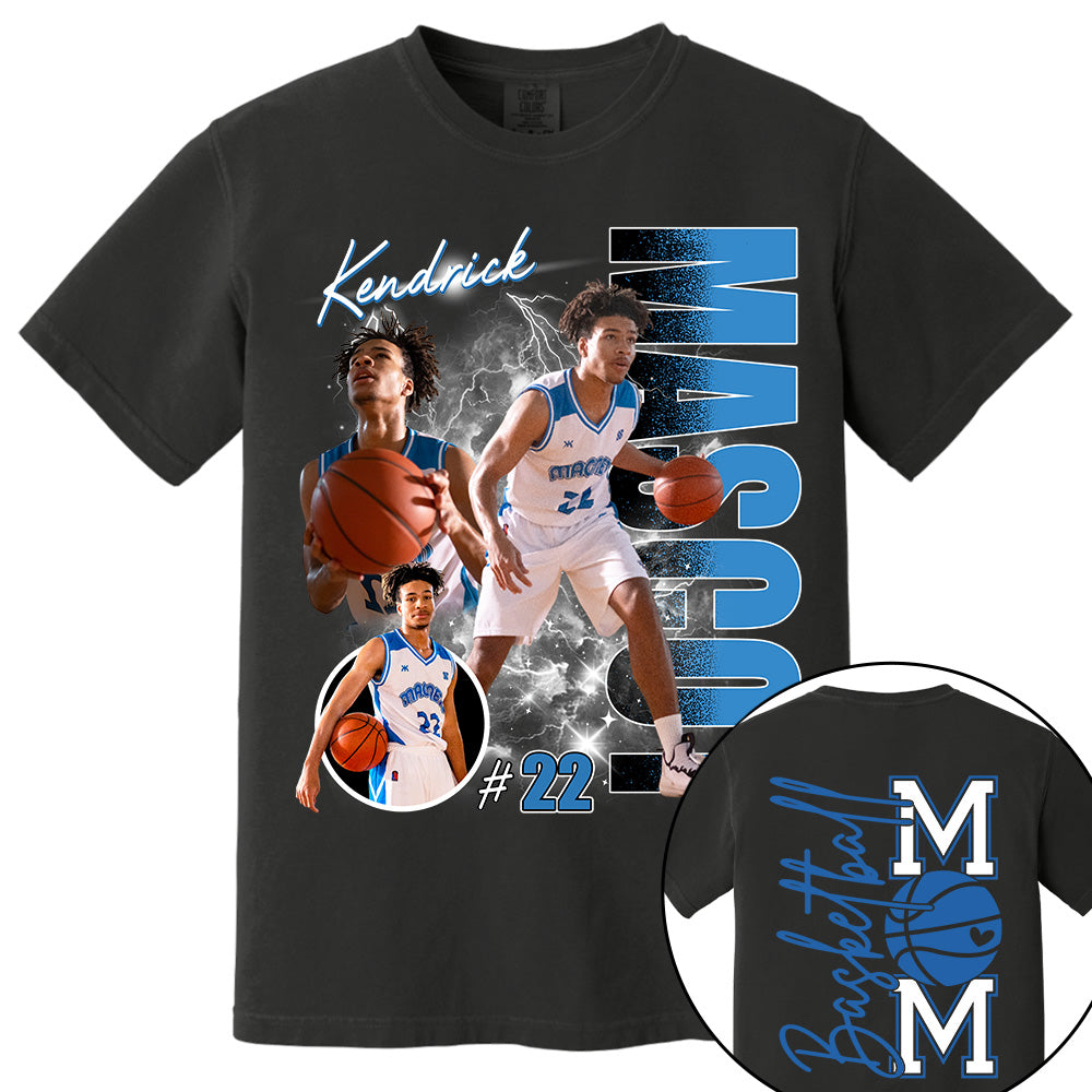 Custom Photo Basketball Player Shirt, Personalized Team Name School Name Bootleg Shirt For Basketball Mom Li29
