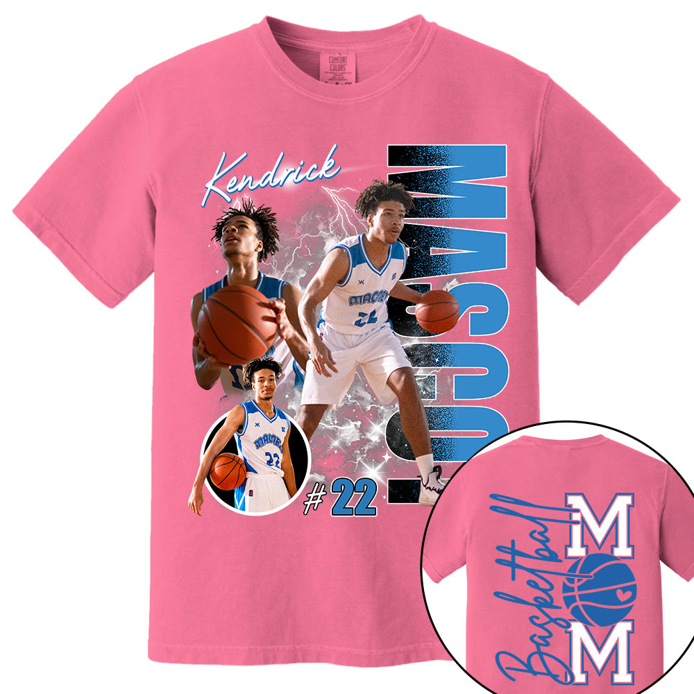 Custom Photo Basketball Player Shirt, Personalized Team Name School Name Bootleg Shirt For Basketball Mom Li29