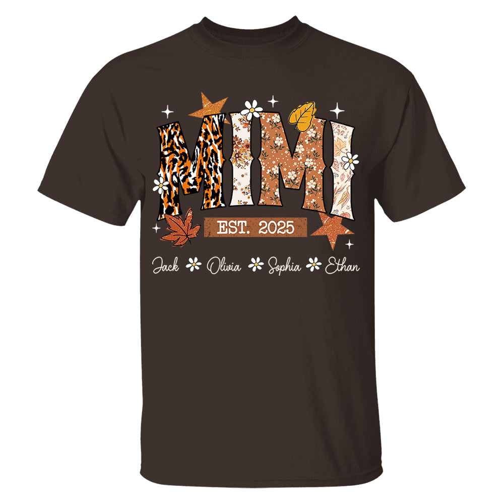 Fall Grandma Shirt - Personalized TShirt Sweatshirt Hoodie For Grandma - Autumn Family Gifts Na04 Do99
