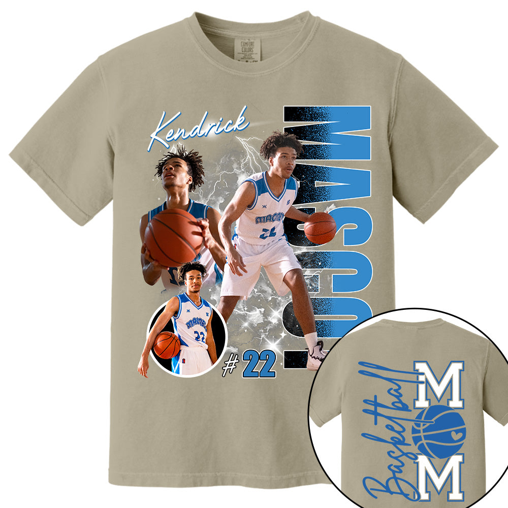 Custom Photo Basketball Player Shirt, Personalized Team Name School Name Bootleg Shirt For Basketball Mom Li29