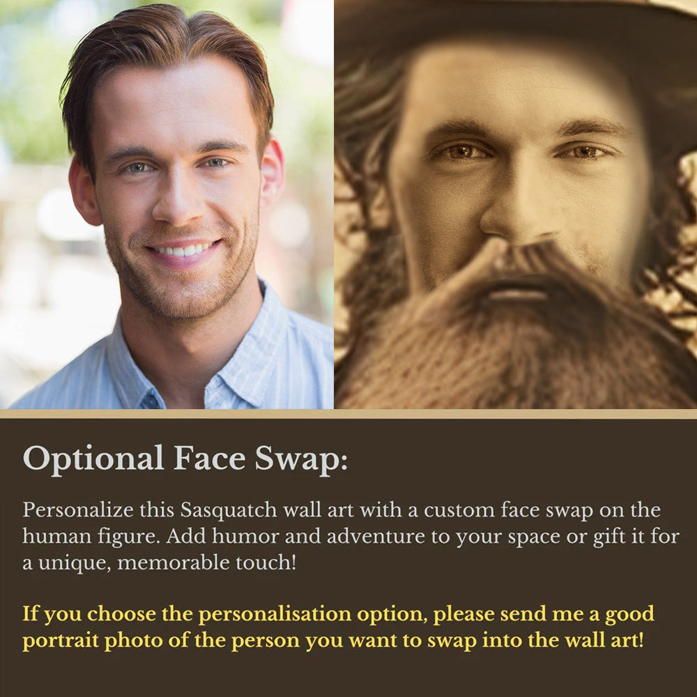 Personalized Vintage Dinosaur Portrait – Custom Face Poster Canvas