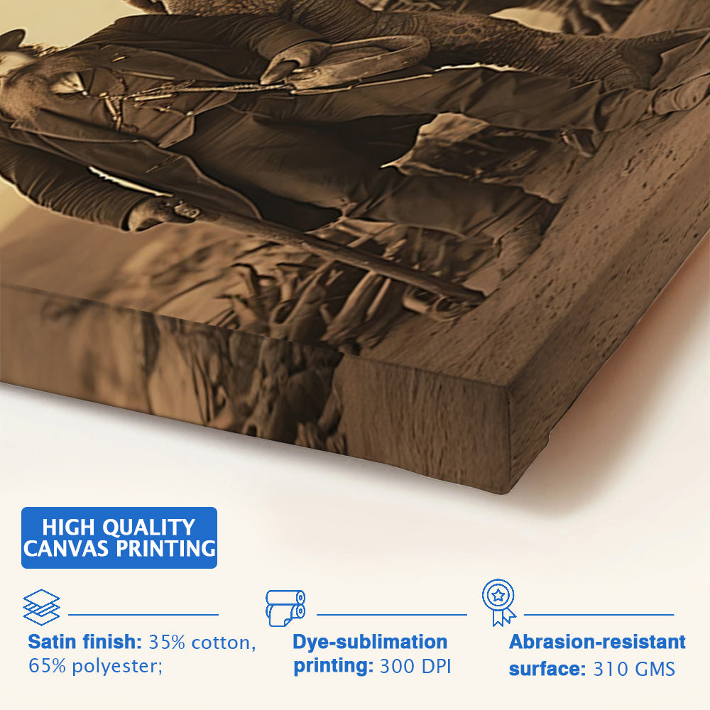 Personalized Vintage Dinosaur Portrait – Custom Face Poster Canvas