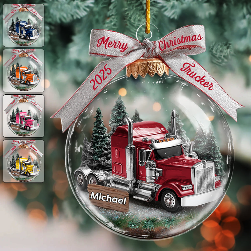 Personalized Trucker Ornament -  Gift For Truck Car Lovers A2110 Hv01
