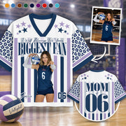 Personalized Volleyball Player Photo Shirt, Vintage Retro Bootleg “I Will Always Be Your Biggest Fan” Game Day Gift for Mom, Dad & Grandma Hv01