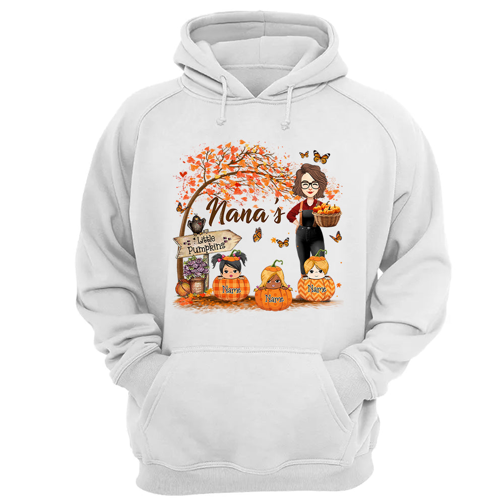 Personalized Grandma's Little Pumpkin Autumn Shirt New Nh00