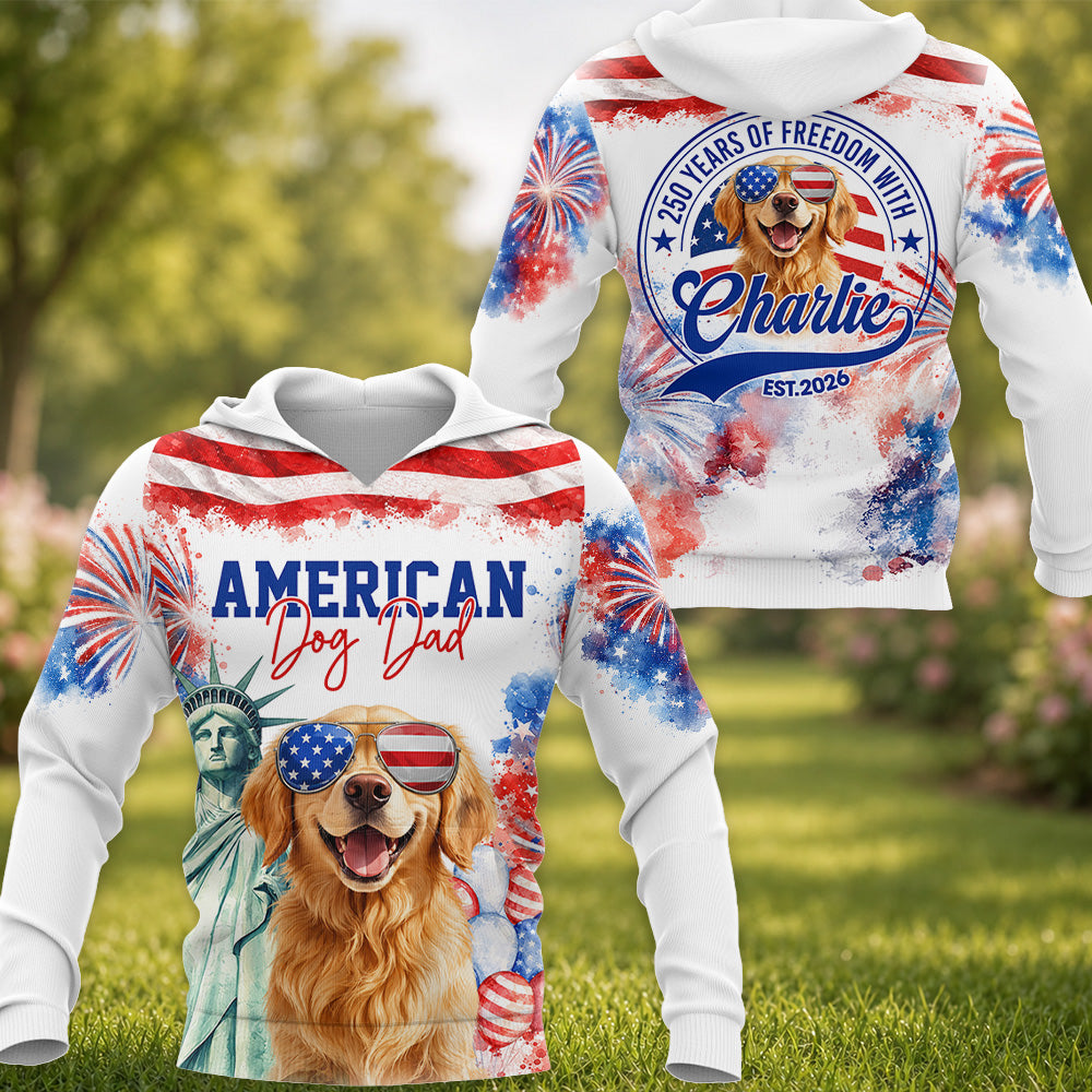 Personalized American Dog Dad Dog Mom Shirt Gifts For Dog Lovers T1807 Hv01