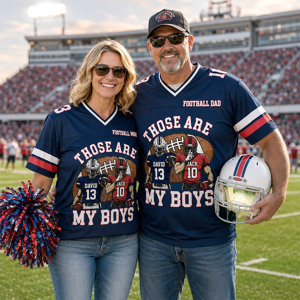 Personalized Those Are My Boys Football Jersey Custom Football Mom Shirt Gift For Sports Family T1807 Hv01