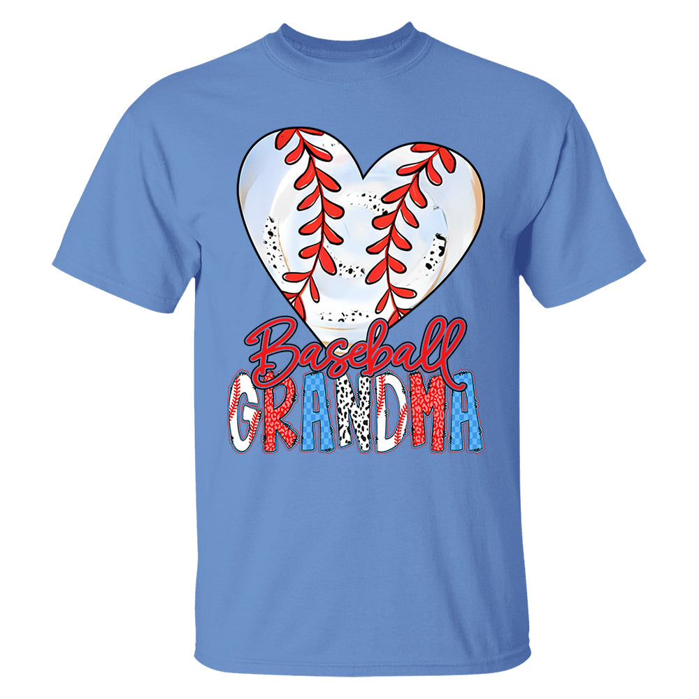 Heart Baseball Grandma - Personalized Shirt Hv01