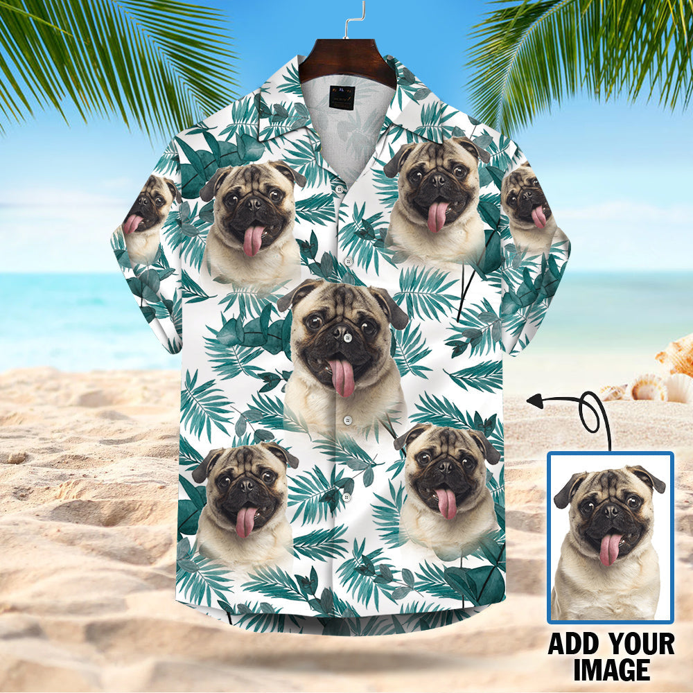 Custom Multiple Faces Leaves & Flowers Custom Hawaiian Shirt