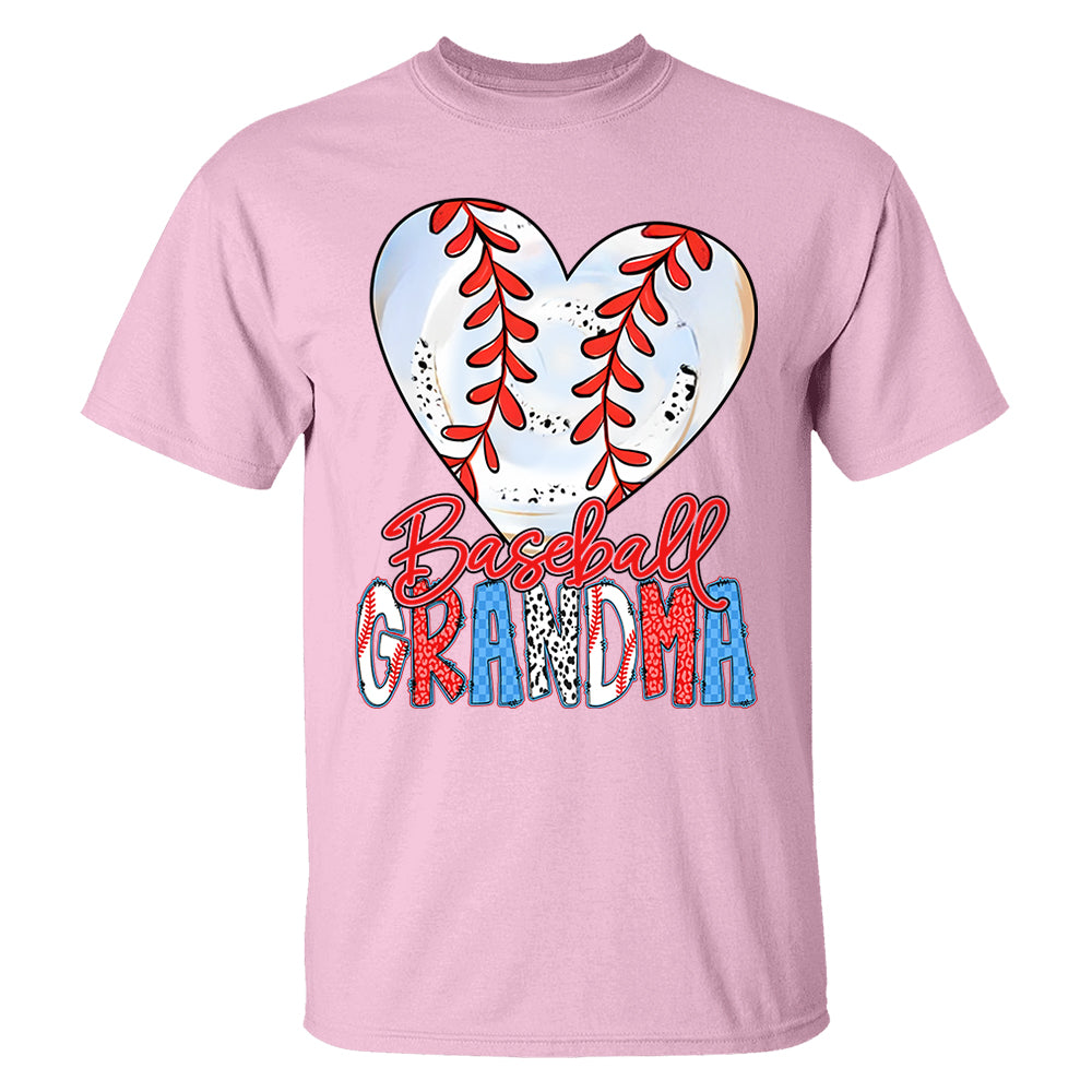 Heart Baseball Grandma - Personalized Shirt Hv01