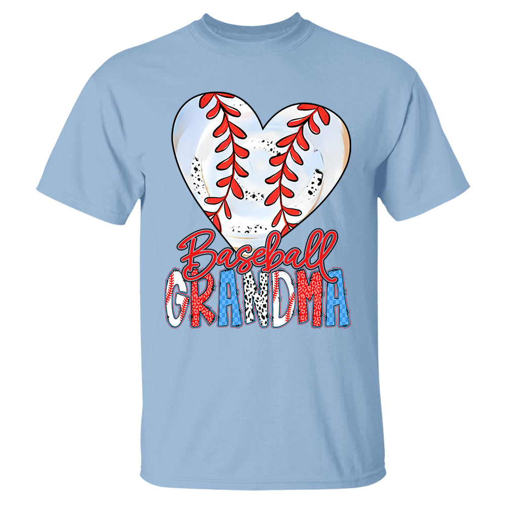 Heart Baseball Grandma - Personalized Shirt Hv01