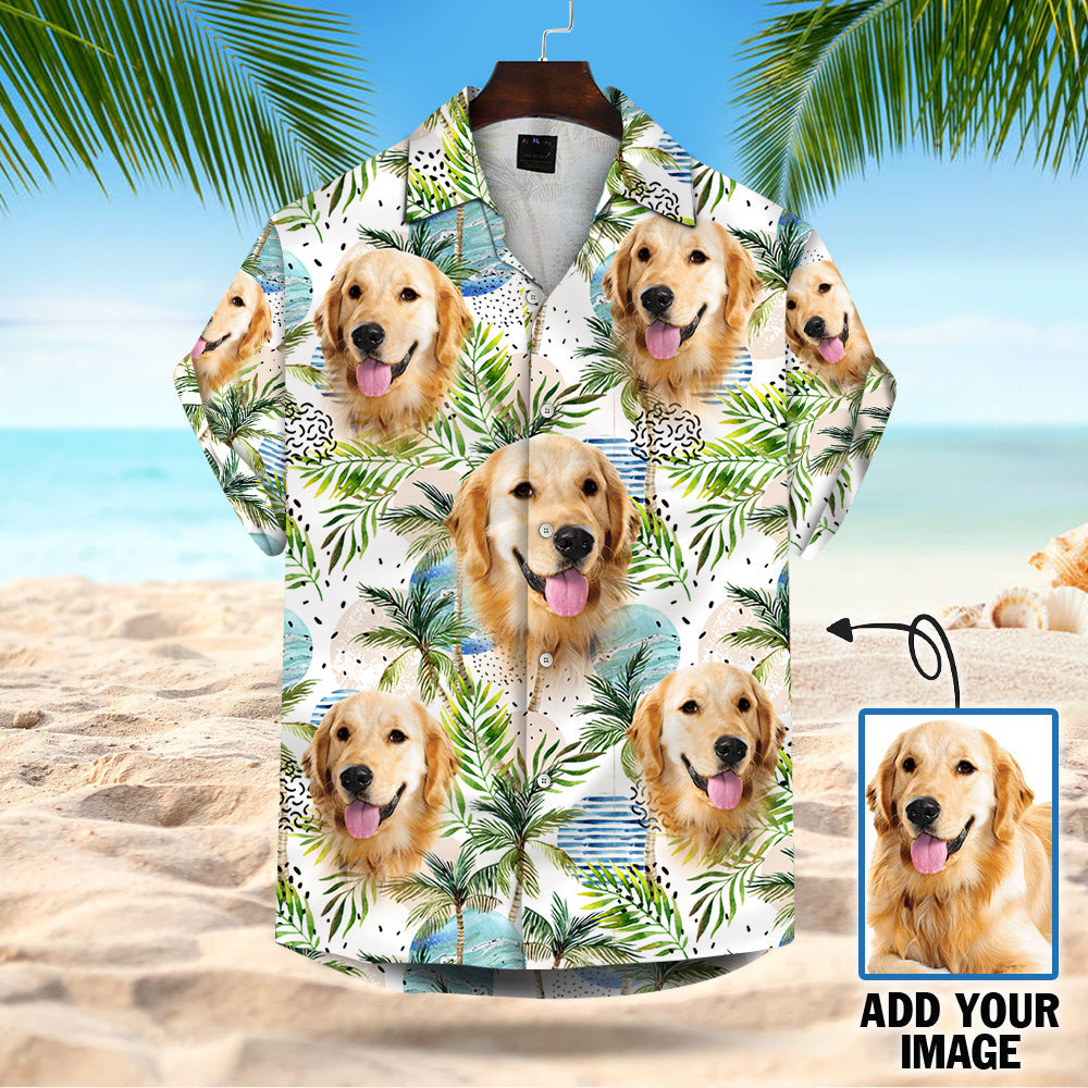 Custom Multiple Faces Leaves & Flowers Custom Hawaiian Shirt