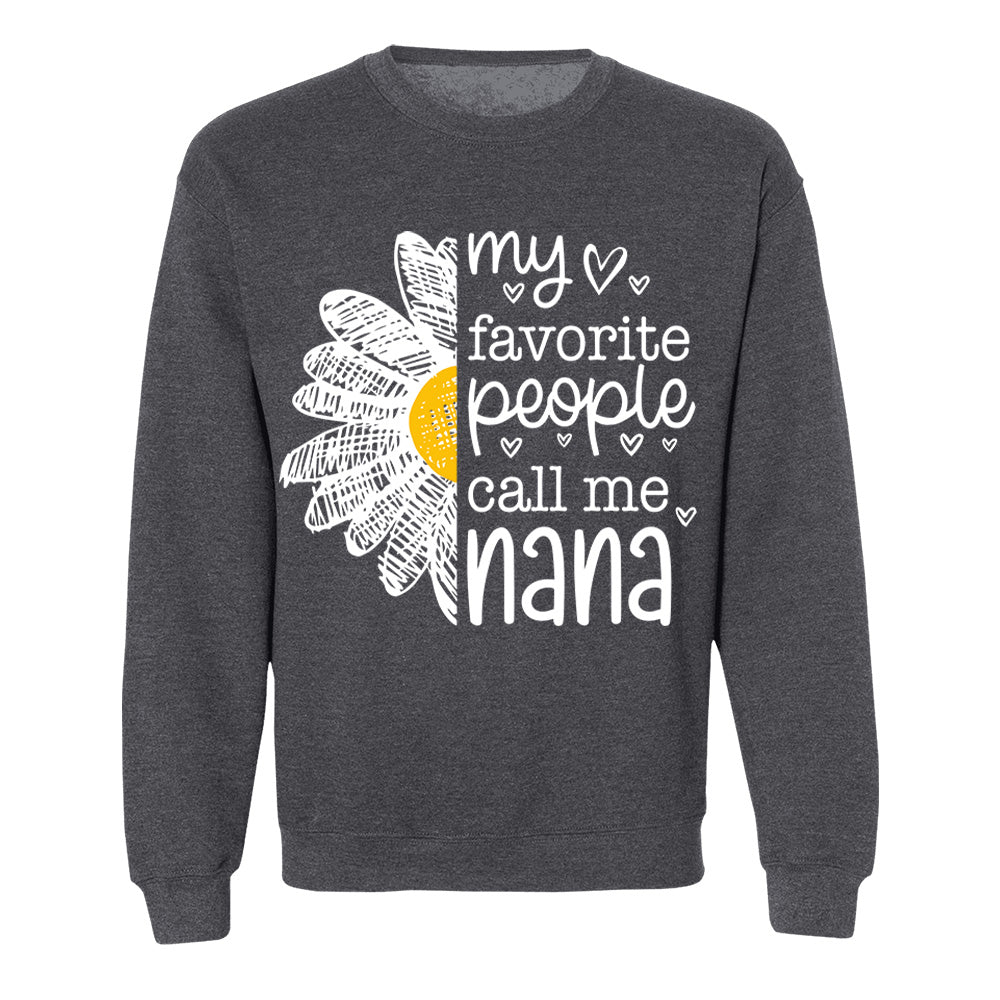 Personalized My Favorite People Call Me Grandma Flower Patchwork Shirt, Custom Kids Names Nana Mimi Gigi T24