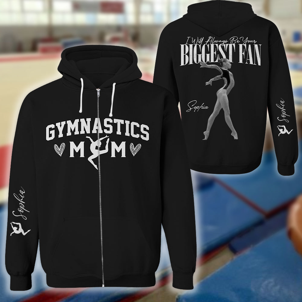 I'll Always Be Your Biggest Fan -Custom Gymnast's Photo Shirt - Gift for Gymnastics Mom, Dad, Family... A2110 PT99