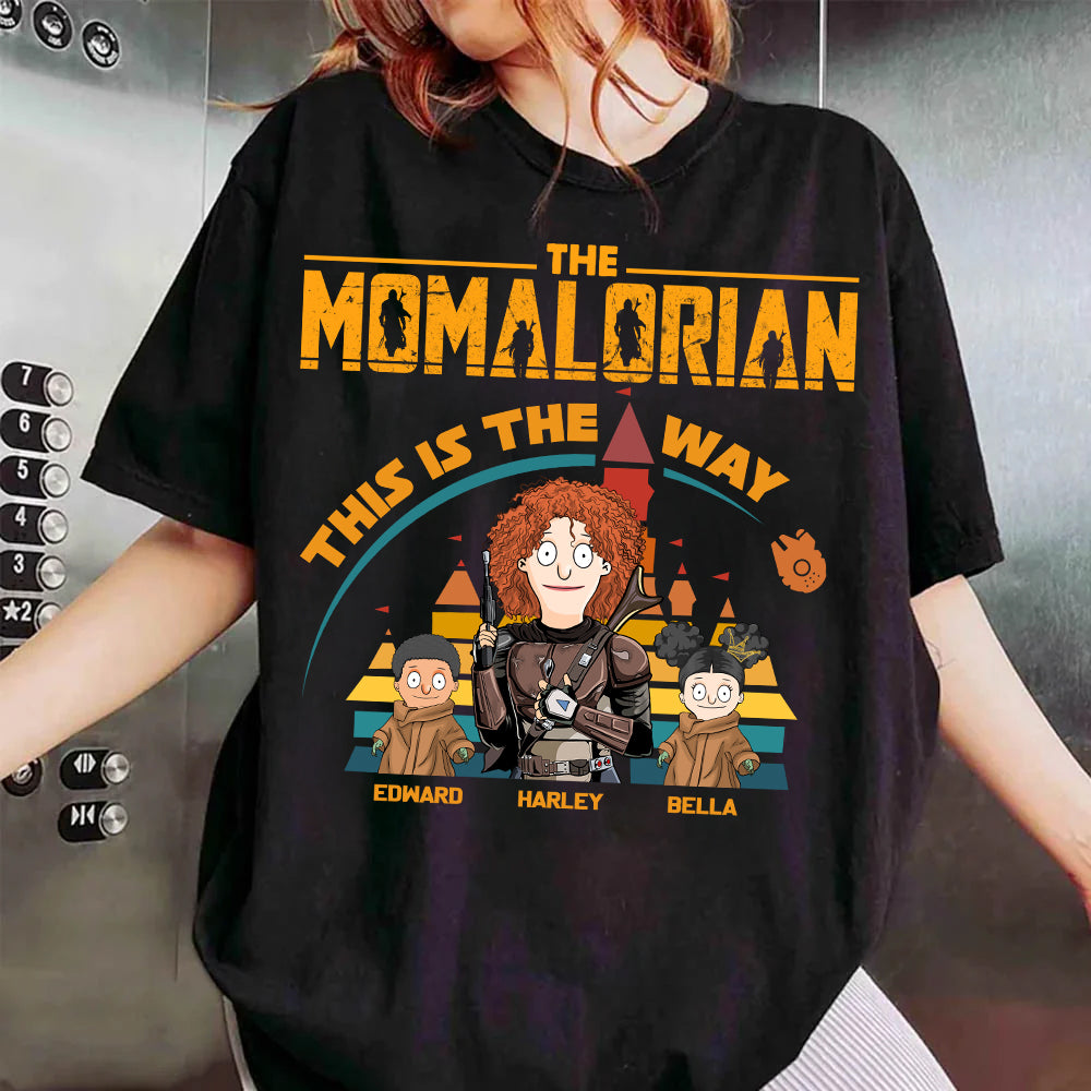 The Momalorian This Is The Way - Personalized Shirt For Mom Dad Pt99