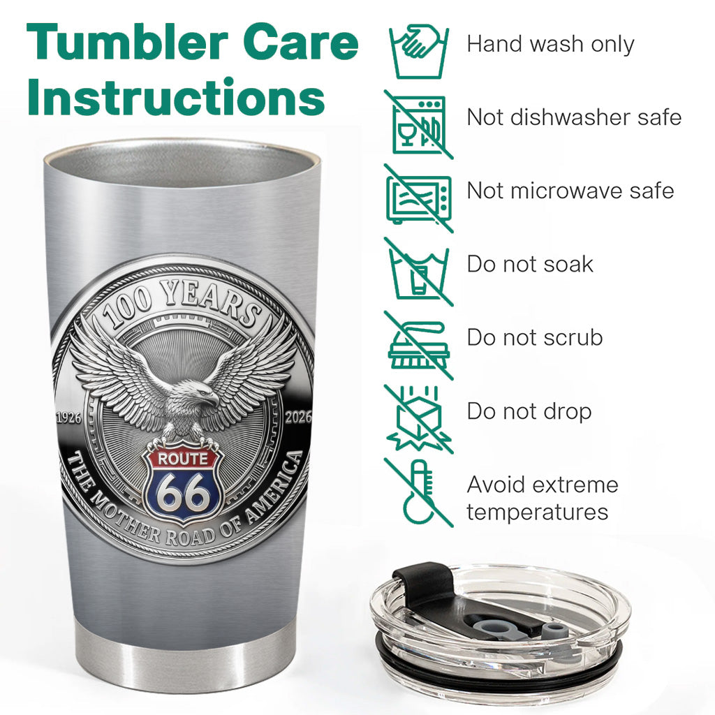 Celebrate 100 Years of Road Route 66 Tumbler - Custom Hot Rod's Photo Tumbler A2110